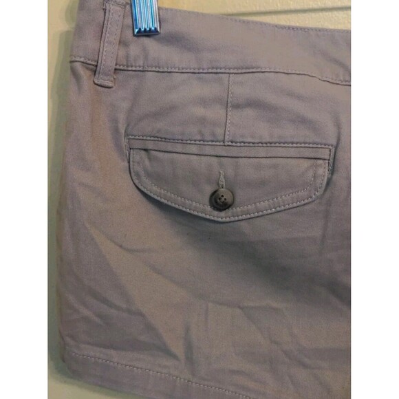 American Eagle Outfitters Stretch Women's Sz 10 Chino Khaki Shorts Slash Pockets - Picture 6 of 9